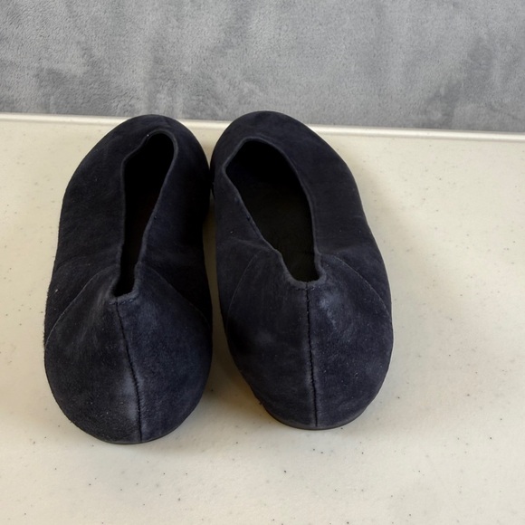 Eileen Fisher Shoes Size 5 Navy Suede Flats Ballet Comfy - Picture 2 of 8